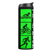 Triatlon Triomf: Zwemmen, Fietsen, Run accessoires Thermosbeker (Gedraaid links)