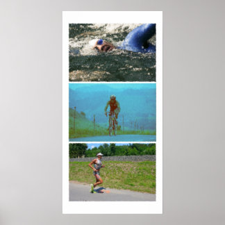 Triatlon Triptych - Schilderen Poster