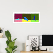 Triatlon Triptych - Schilderen Poster (Thuiskantoor)