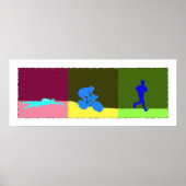 Triatlon Triptych - Schilderen Poster (Voorkant)