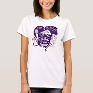 Triatlon voor vrouwen in 2015 - paars t-shirt