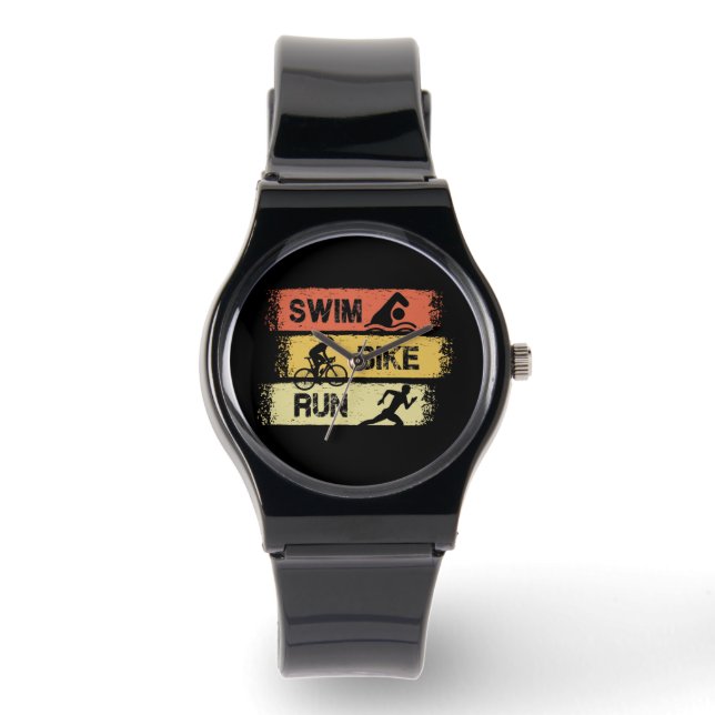 Triatlon - Zwem Fiets Ren Horloge (Voorkant)