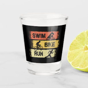 Triatlon - Zwem Fiets Ren Shot Glas
