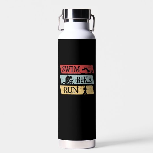 Triatlon - Zwem Fiets Ren Waterfles (Voorkant)