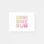 Triatlon zwemmen fietsen lopen post-it® notes (Voorkant)