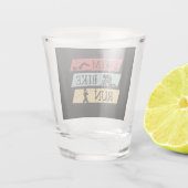 Triatlon - Zwemmen Fietsen Lopen Shot Glas (Achterkant)