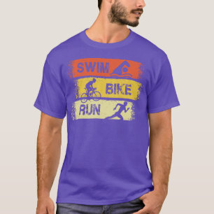 Triatlon Zwemmen Fietsen Lopen T-shirt