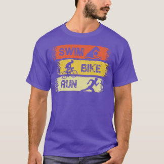 Triatlon Zwemmen Fietsen Lopen T-shirt