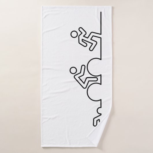 Triatlon. Zwemmen, wielrennen en hardlopen. Badhanddoek (Badhanddoek)