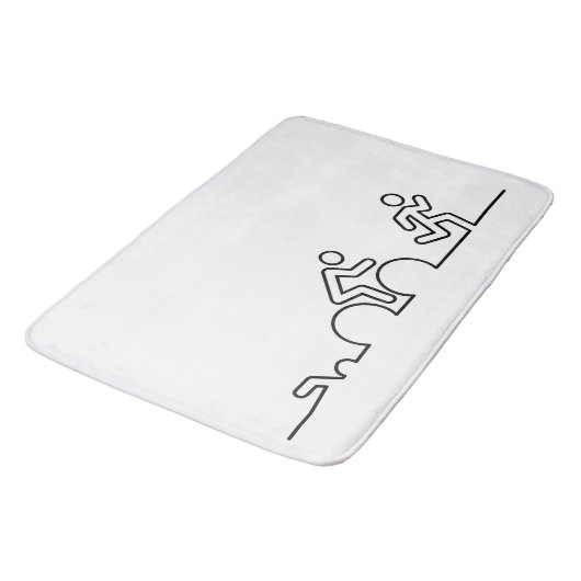 Triatlon. Zwemmen, wielrennen en hardlopen. Badmat (Gekanteld)