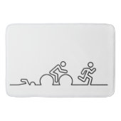 Triatlon. Zwemmen, wielrennen en hardlopen. Badmat (Voorkant)