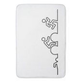 Triatlon. Zwemmen, wielrennen en hardlopen. Badmat (Voorkant Verticaal)