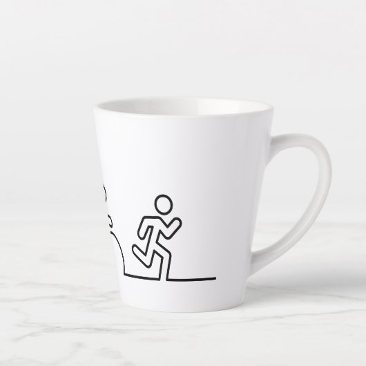 Triatlon. Zwemmen, wielrennen en hardlopen. Latte Mok (Rechts)