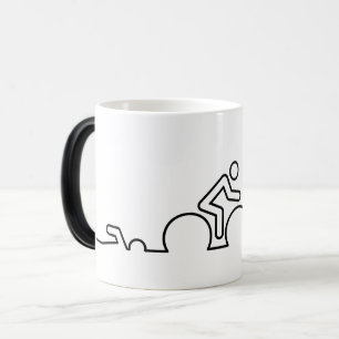 Triatlon. Zwemmen, wielrennen en hardlopen. Magische Mok