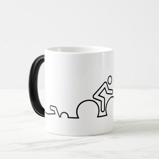 Triatlon. Zwemmen, wielrennen en hardlopen. Magische Mok (Voorkant links)