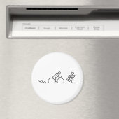 Triatlon. Zwemmen, wielrennen en hardlopen. Magneet (Insitu (Vaatwasser))