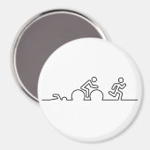 Triatlon. Zwemmen, wielrennen en hardlopen. Magneet (Voorkant / Achterkant)