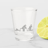 Triatlon. Zwemmen, wielrennen en hardlopen. Shot Glas (Voorkant)