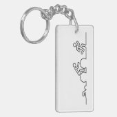 Triatlon. Zwemmen, wielrennen en hardlopen. Sleutelhanger (Voorkant Links)