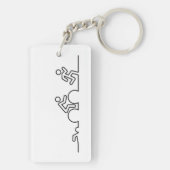 Triatlon. Zwemmen, wielrennen en hardlopen. Sleutelhanger (achterkant)