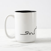 Triatlon. Zwemmen, wielrennen en hardlopen. Tweekleurige Koffiemok (Links)