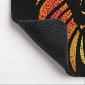 Tribaal Abstract Oranje Lion Face Muismat (Hoek)