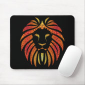 Tribaal Abstract Oranje Lion Face Muismat (Met muis)