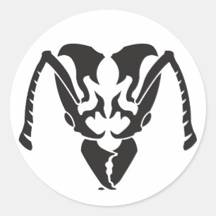 tribaal-ant_zwart ronde sticker