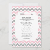 Tribaal Baby shower bedankt je notities met gedich (Voorkant)