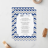 Tribaal Baby shower bedankt je notities met gedich (Voorkant / Achterkant in situ)