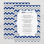 Tribaal Baby shower bedankt je notities met gedich (Voorkant / Achterkant)