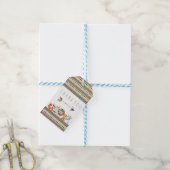Tribaal Baby shower Cadeaulabel (Met Touw)