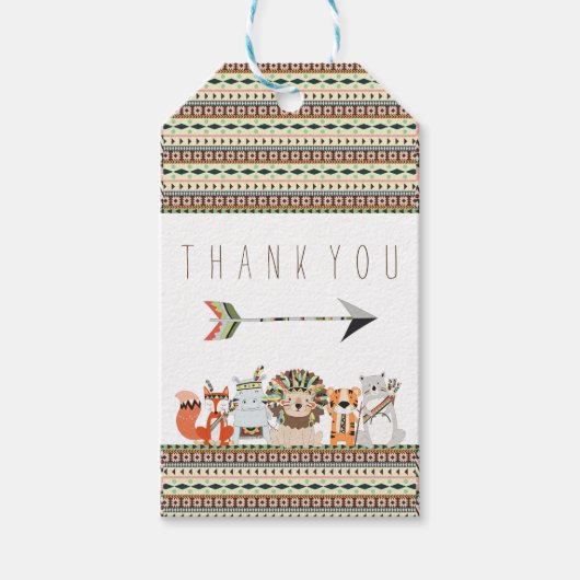 Tribaal Baby shower Cadeaulabel (Voorkant)