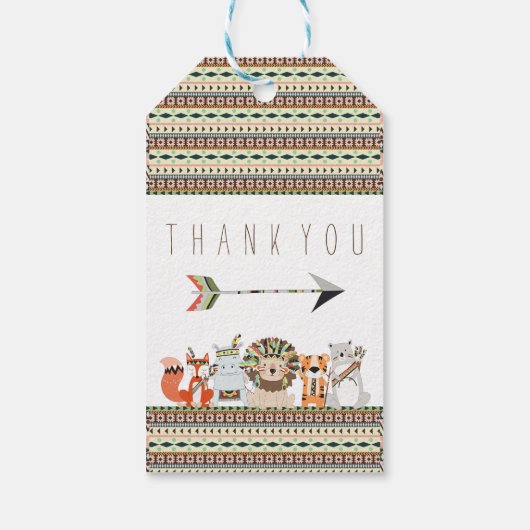 Tribaal Baby shower Cadeaulabel (Achterkant)