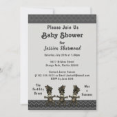 Tribaal Baby shower Grijze Abstracte vruchtbaarhei Kaart (Voorkant)