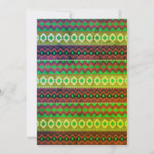 Tribaal Baby shower Groene Abstracte vruchtbaarhei Kaart (Achterkant)