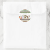Tribaal Baby shower Ronde Sticker (Tas)