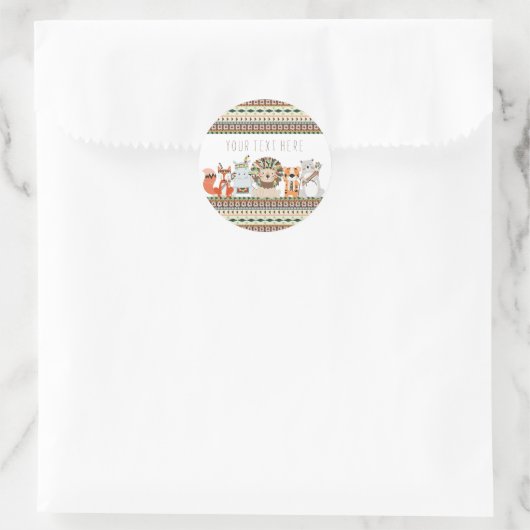 Tribaal Baby shower Ronde Sticker (Tas)