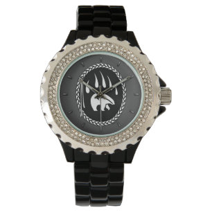 Tribaal Beer Bekijk de standaard Art Beer Wrist Wa Horloge