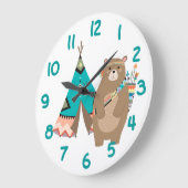 Tribaal Beer- en Tipi-Blauwgroen nummer Grote Klok (Hoek)