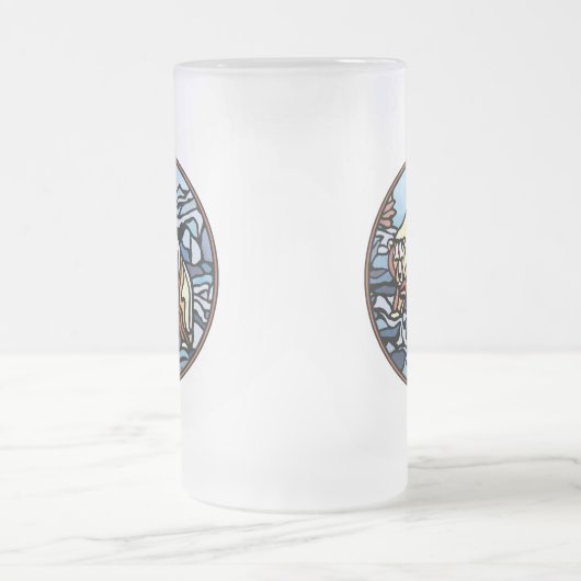 Tribaal Beer Kunst Beer Mok Eerste Naties Beer Gla (Center)