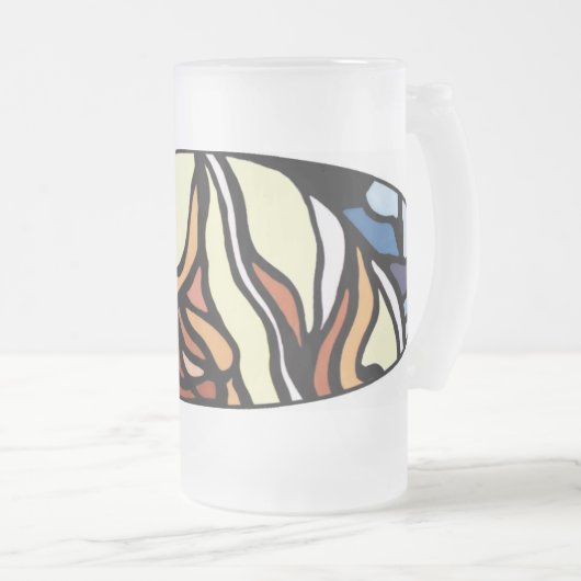 Tribaal Beer Kunst Beer Mok Eerste Naties Beer Gla (Voorkant rechts)