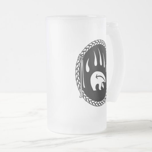 Tribaal Beer Kunst Beer Mok Eerste Naties Beer Gla (Voorkant rechts)