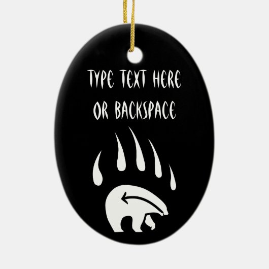 Tribaal Beer Kunst Ornament Aangepast Beer keepomw (Achterkant)