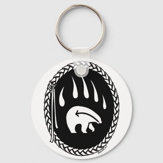 Tribaal Beer Kunst Sleutelhanger Eerste Naties Bee (Voorkant)