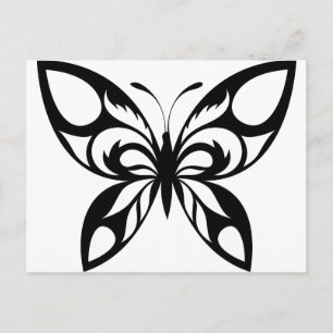 Tribaal-Butterfly-Silhouette Briefkaart
