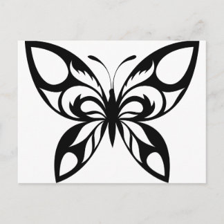 Tribaal-Butterfly-Silhouette Briefkaart