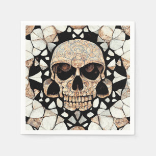 Tribaal decoratief Ornament Mayan Skull Art Servet