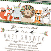 Tribaal dier inheems Indiaans Baby shower Kaart