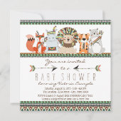 Tribaal dier inheems Indiaans Baby shower Kaart (Voorkant)